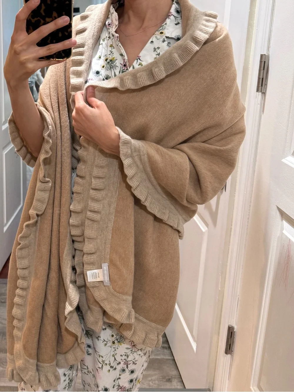 Nordstrom 100% Wool camel scarf/wrap